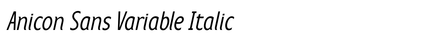 Anicon Sans Variable Italic image